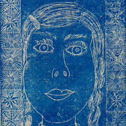 Porträt in ornamentalem Rahmen