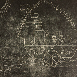 Kartondruck - Schiff