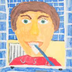 Selbstporträt: Ich vor dem Spiegel