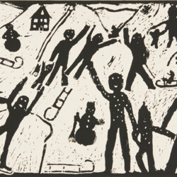 Winterlandschaft mit Personen