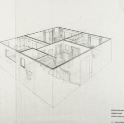 Perspektive mit 2 Fluchtpunkten: Wohnung