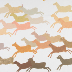 Kartonstempel: Tierherde - Antilopen