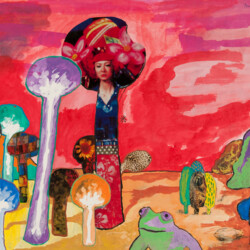 Landschaft mit Pilzen