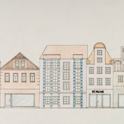 Gebäudefassaden: Häuserzeile