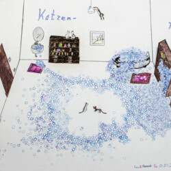 Zeichnung mit verschiedenen Stiften