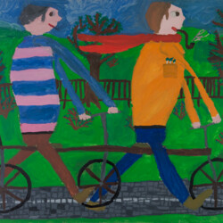 Kinder beim Fahrradfahren