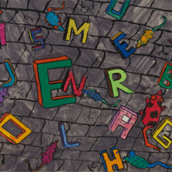 Angefressene Buchstaben