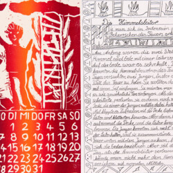 1996 Legenden zum Entstehen der Erde (Linolschnitt)