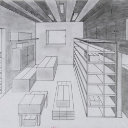 Zentralperspektive: Lagerraum