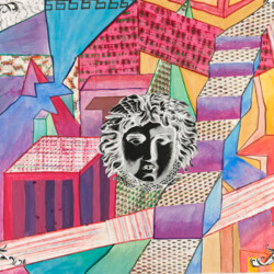 Kopf und geometrische Formen