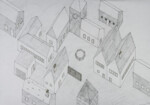 Grundriss-Schrägbild: Dorf