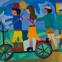 Kinder beim Rollerfahren