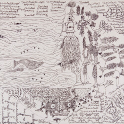 Textillustation: Das Märchen von der Kristallkugel