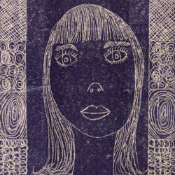 Porträt in ornamentalem Rahmen