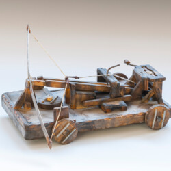 Mittelalterliches Schießgerät: Fahrbare Pfeilschießmaschine