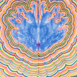 Dekorative Weiterarbeit eines Abklatschbildes