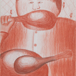 Person: Ein Dicker bei seiner Lieblingsbeschäftigung