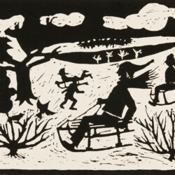 Winterlandschaft mit Personen