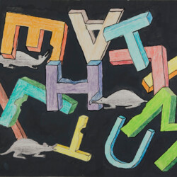 Angefressene Buchstaben