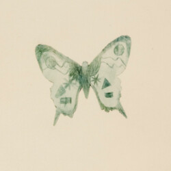 In Form geschnittenes Motiv: Schmetterling