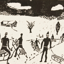 Winterlandschaft mit Personen