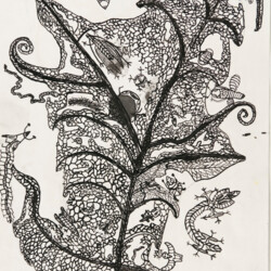 Insekten zerbeißen ein Blatt