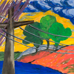 Rembrandt: Landschaft mit drei Bäumen