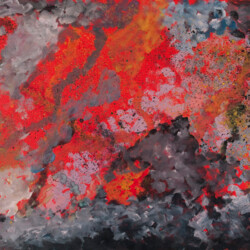 Feuer und Asche am Himmel