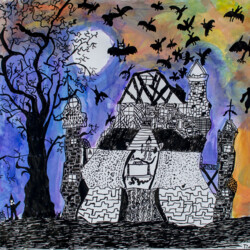 Gruselschloss um Mitternacht