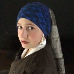 Mädchen mit dem Perlenohrgehänge nach Vermeer