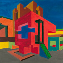 Perspektive mit 2 Fluchtpunkten: Hochhäuser