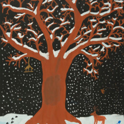 Jahreszeit Winter: Baum im Schnee