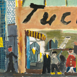 Straße, Häuser, Personen