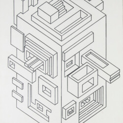 Grundriss-Schrägbild: Fantasiegebäude