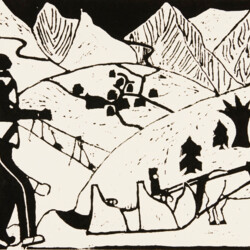 Winterlandschaft mit Personen