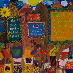 Anzeigen auf einem Bauzaun