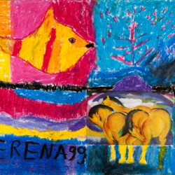 Marc: Weiterführung einer Kunstpostkarte