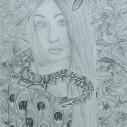 Porträt mit Vegetation