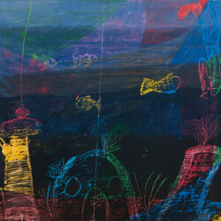 Wachskreide-Auskratztechnik: Unterwasserwelt