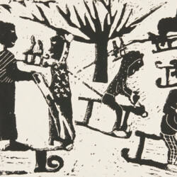 Winterlandschaft mit Personen