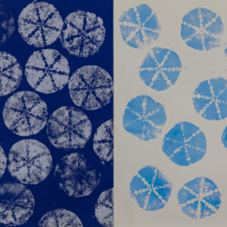 Eiskristall bei Tag und Nacht