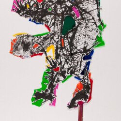 Tusche-Blastechnik: Spielfigur