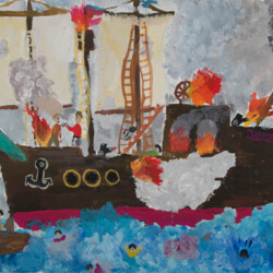 Schiffskatastrophe: Es brennt!