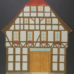 Historische Gebäudefassade: Fachwerkhaus