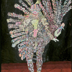 Deckweiß-Tusche-Auswaschtechnik