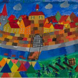 Angriff auf eine mittelalterliche Stadt