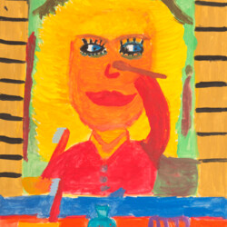 Selbstporträt: Ich vor dem Spiegel