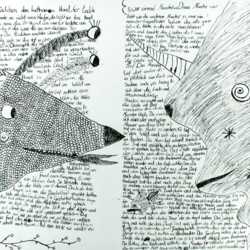 Zwei Kritzelmonster erzählen sich was