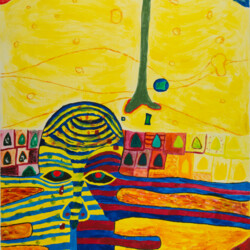 Hundertwasser: "Landschaft mit Gesicht"