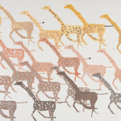 Kartonstempel: Tierherde - Giraffen